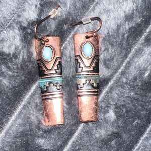 Sundance Copper and Blue Accent Earrings
